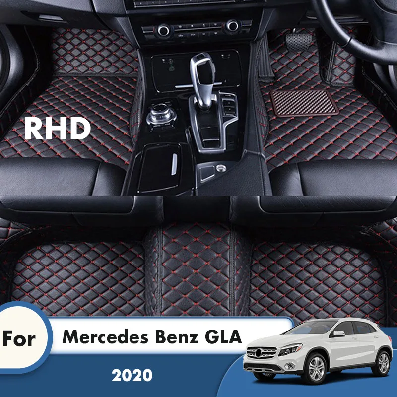 

RHD Car Floor Mats For Mercedes Benz GLA 2020 Waterproof Carpets Custom Auto Styling Foot Pads Car Accessories Interior Covers