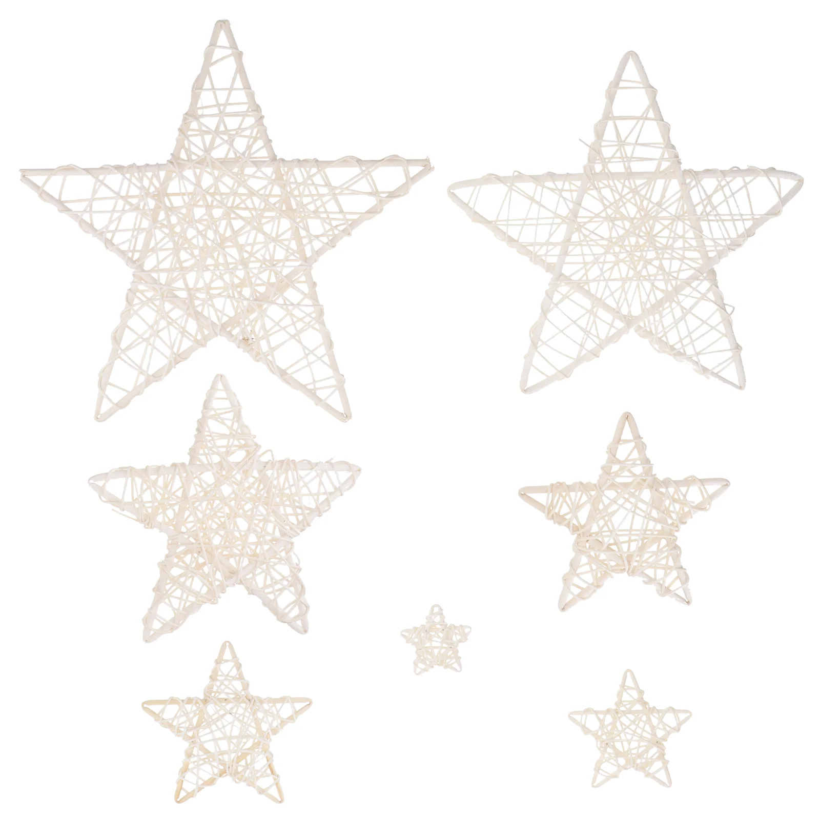

Star Rattan Tree Decorativechristmasdecorationtopper Pentagram Five Pointed Wicker Wreath Ornaments Decor Wall Twine Wedding Diy