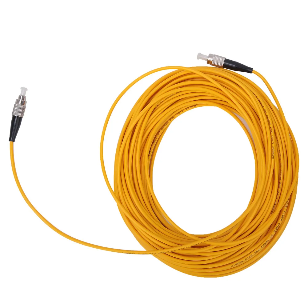 20m FC/UPC к желтому цвете шнура кабеля заплаты стекловолокна одиночного режима