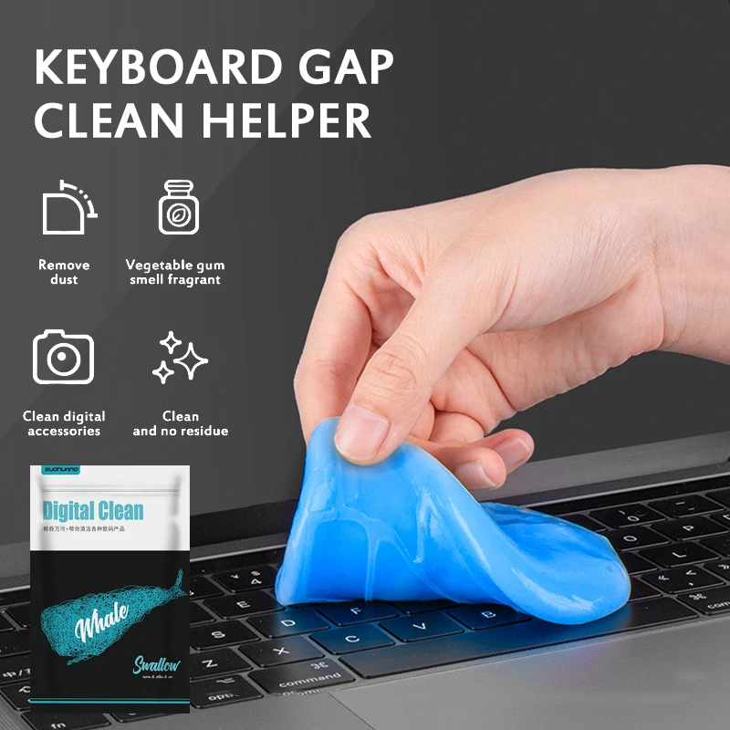 

Blue Home Cleaning Car Office Cleaning Artifact Cleaning Gel Reusable Keyboard Mouse Display Clean Dust Remover Clean Tool 85g