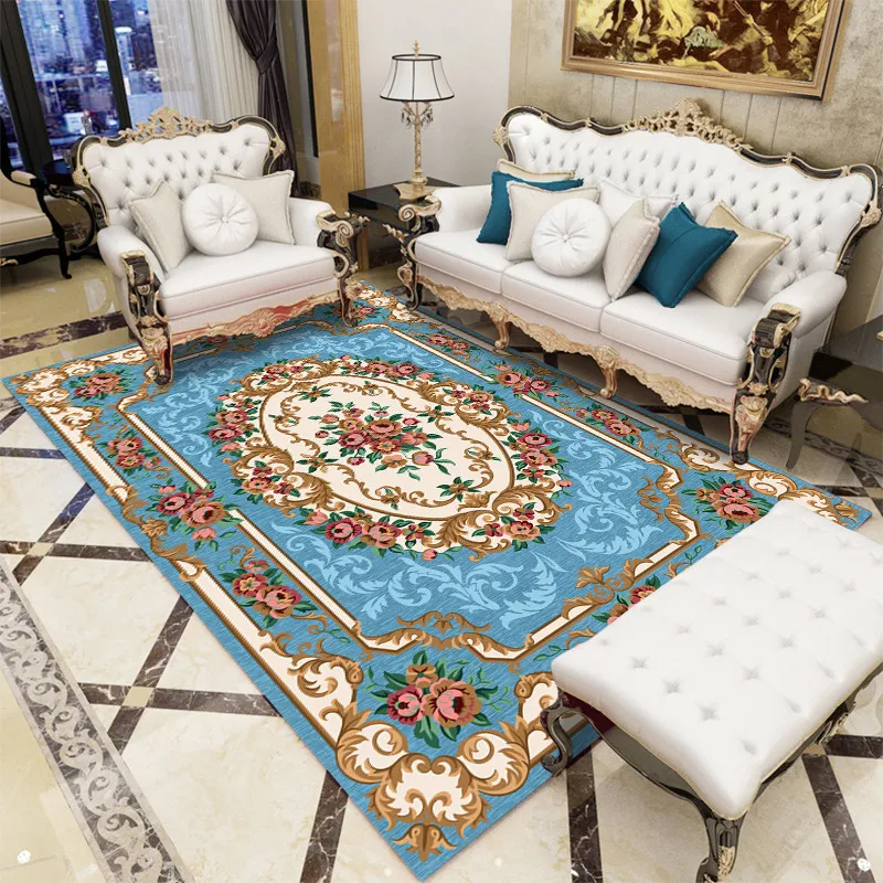 

European carpet living room style Nordic tea table carpet family bedroom American bedside carpet covered with a large area