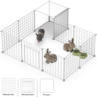 pet playpensmall animals cage diy wire fence with door for indooroutdoor useportable yard fence for small