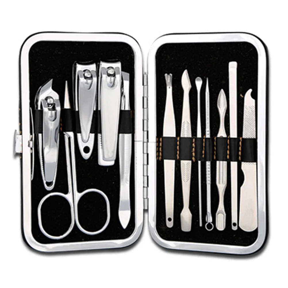 12pcs Cuticle Remover Professional Grooming Nail Grooming Nail Tools with Storage Case