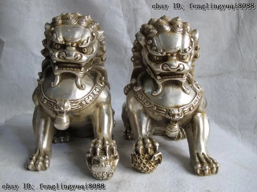 Китайский белый Медный Серебряный Королевский дворец фэн-шуй от сглаза дверь для