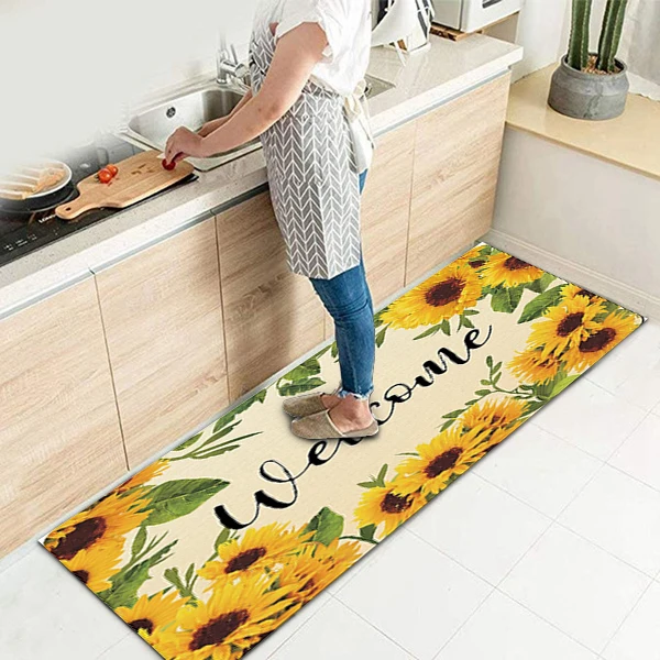 

Sunflower Home Kitchen Rugs Mats Carpet In The Bathroom Mat for Hallway On The Floor Flooring Nordic Rug Entrance Door Doormat