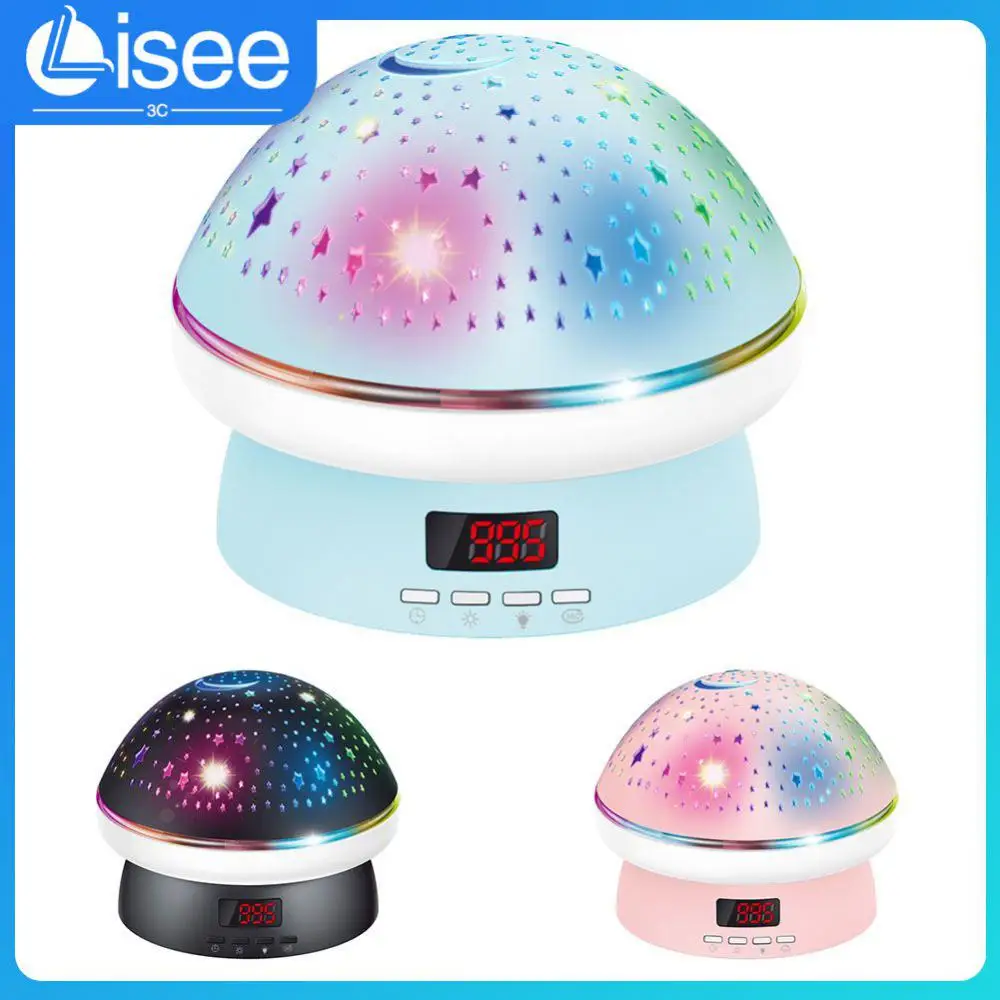 

Timer Remote Control Mushroom Night Light With Timing Function 5v Rotation Star Night Light Remote Control Atmosphere Light 4w