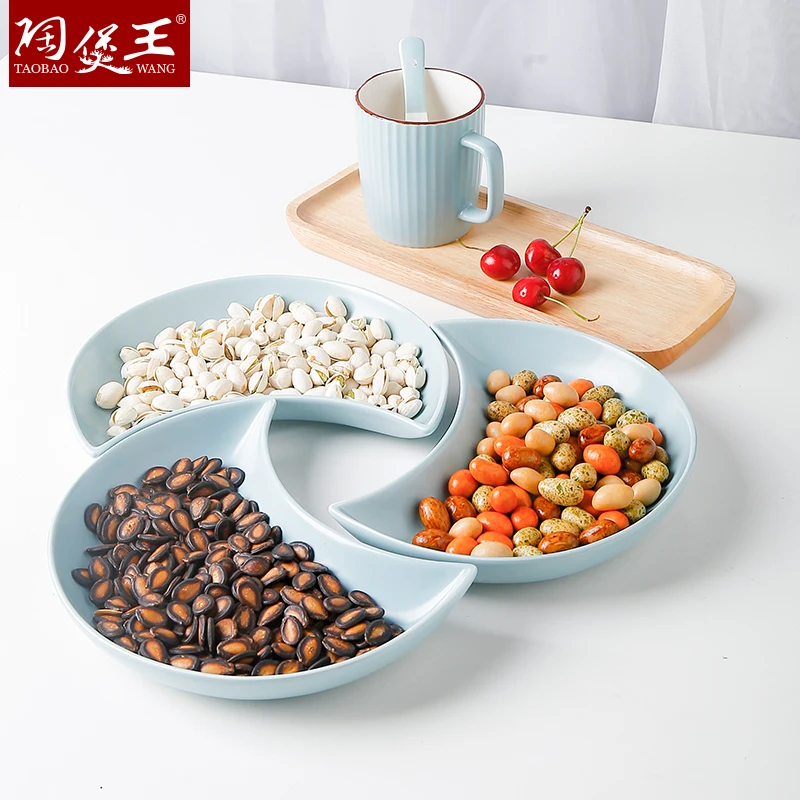 Керамические блюда Moon буфетные красивые тарелки конфеты искусственная чаша