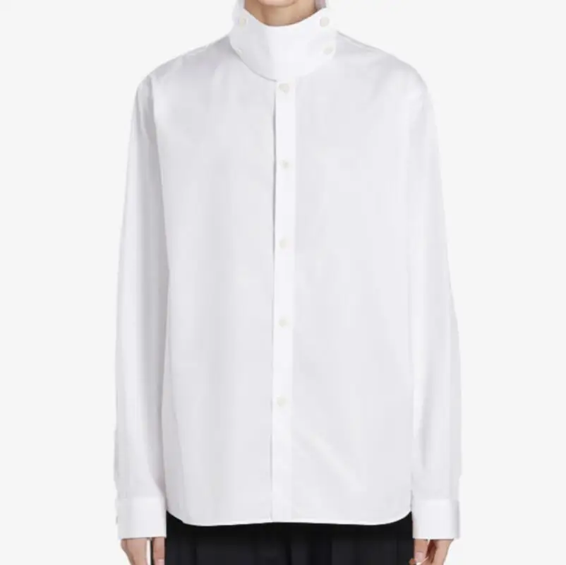 Summer Men's New Fashion Personalized Custom Large Size Turtleneck Loose Cotton Shirt S-6XL