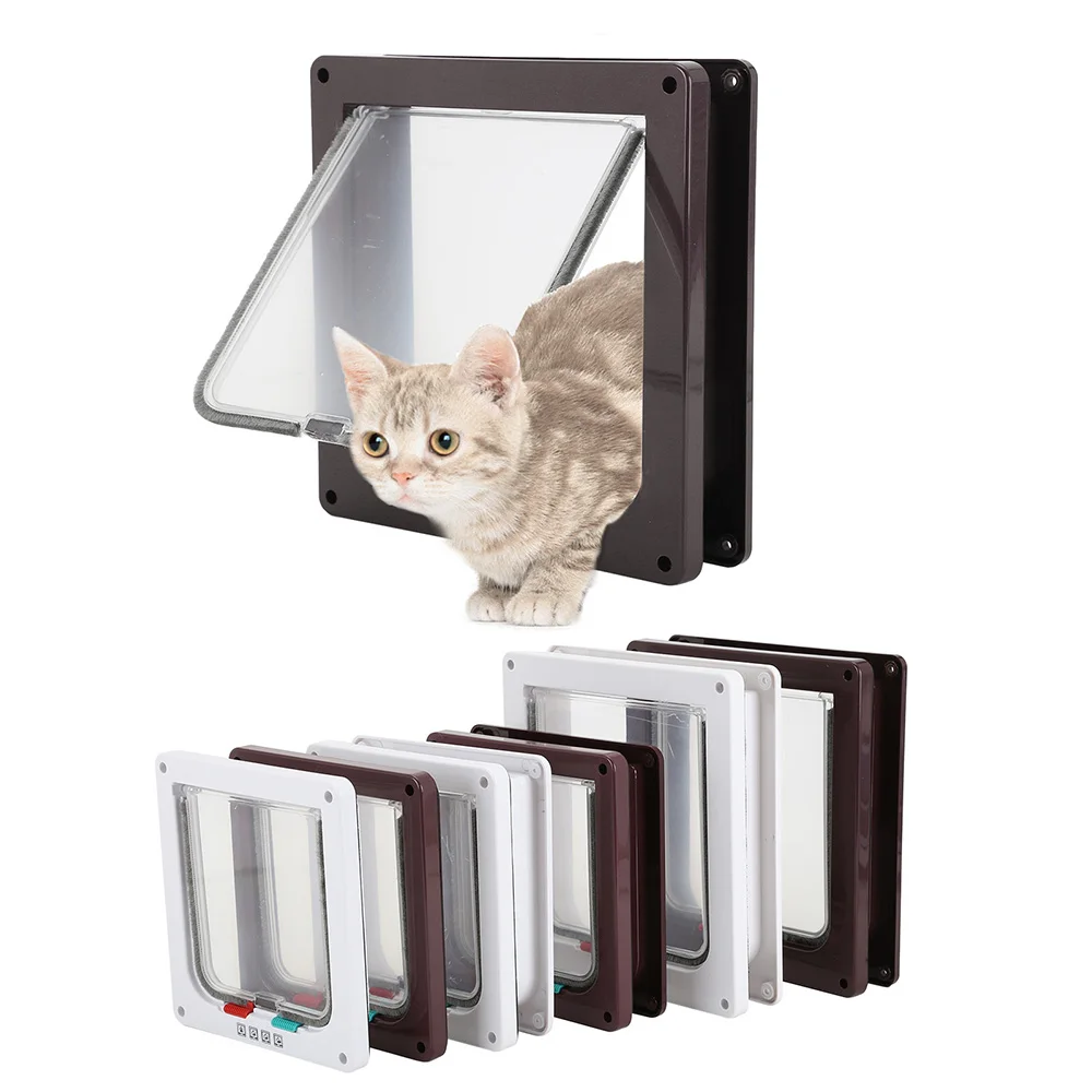 

Kitten Sliding Gate Anti-cats Dog Door S/M/L 2 Colors Balcon Pet Gatera Doors for Dogs Network Garden Gates Balcony Chicken Cat