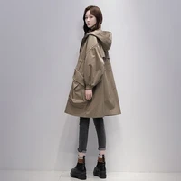 elegant woman trench coat women womens coats womens windbreaker korean style womens outerwear autumn jackets coat long clothes