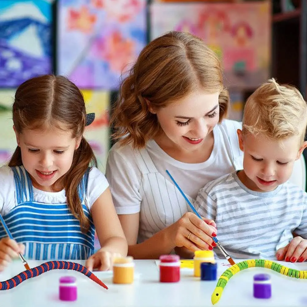 10 шт. 12-дюймовые необработанные деревянные змеи шарнирные Гибкие пустые модели