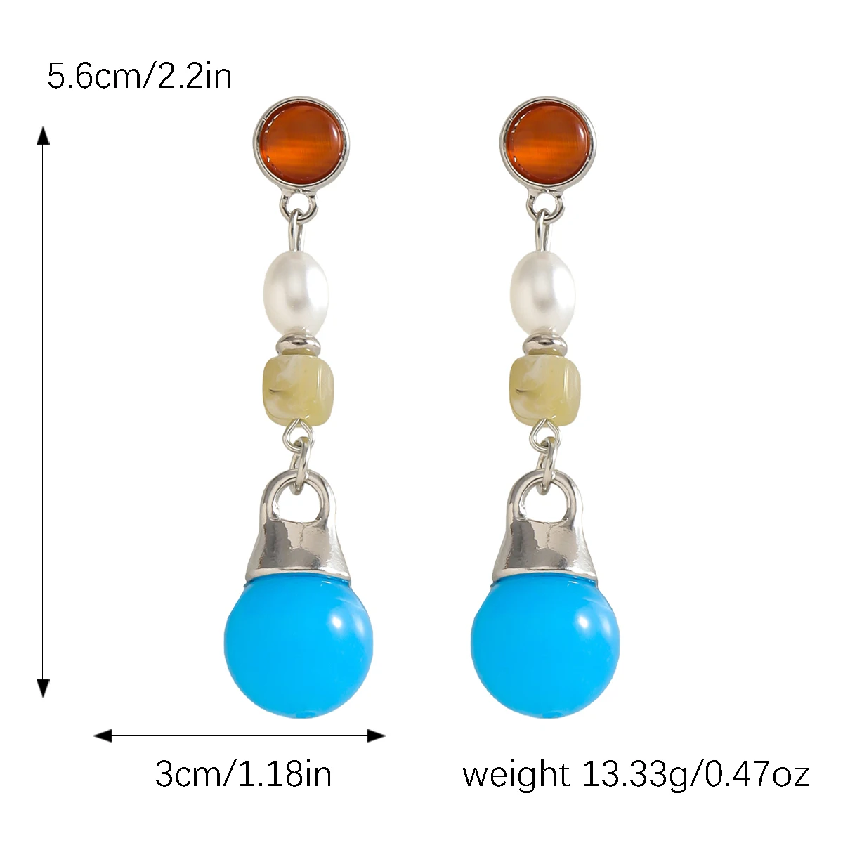 Винтажные Висячие Серьги Из Смолы Для Женщин Геометрическая Форма