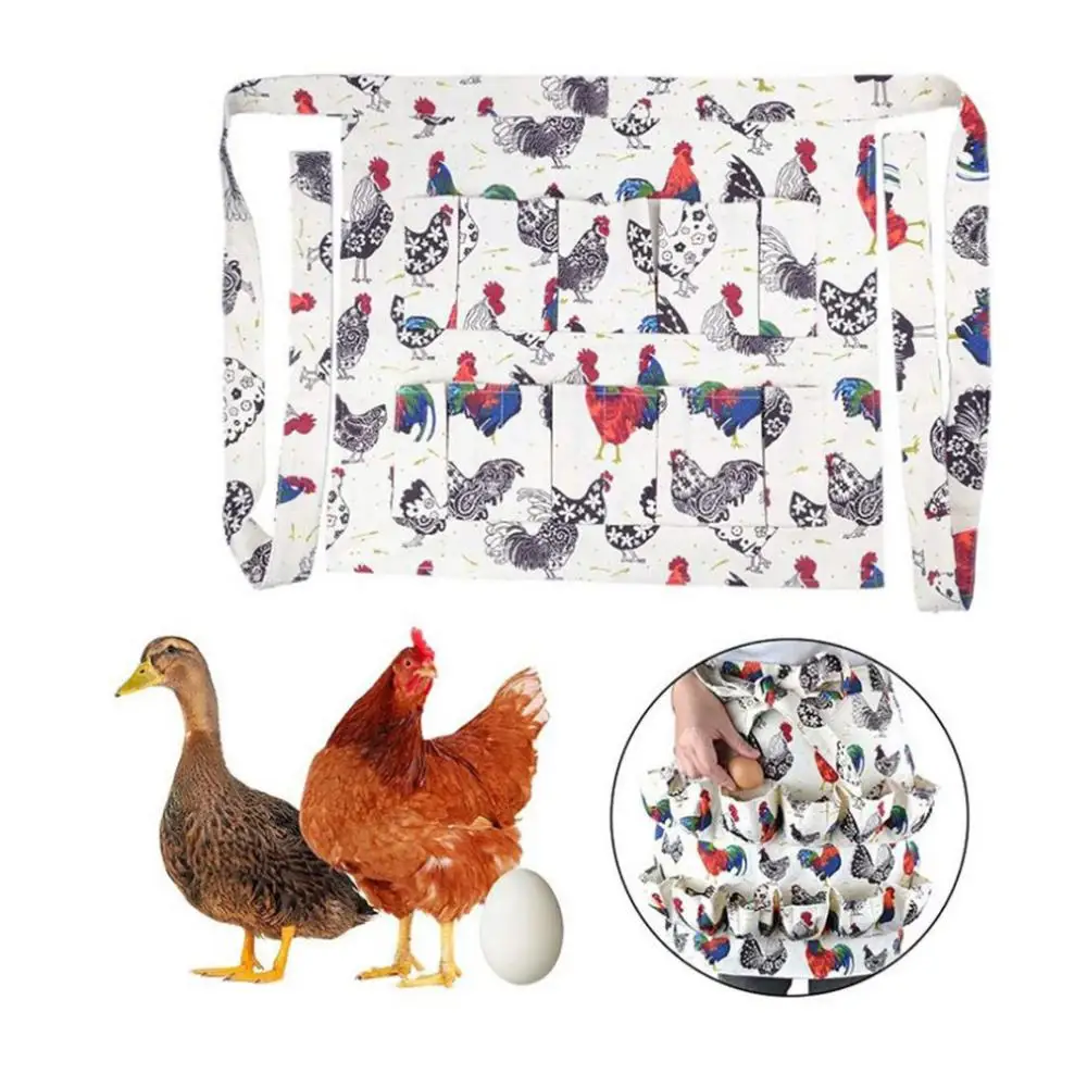 12 Pockets Egg Collecting Harvest Apron Chicken Farm Work Aprons Carry Duck Goose Egg Collecting Farm Apron Work Storage Apron