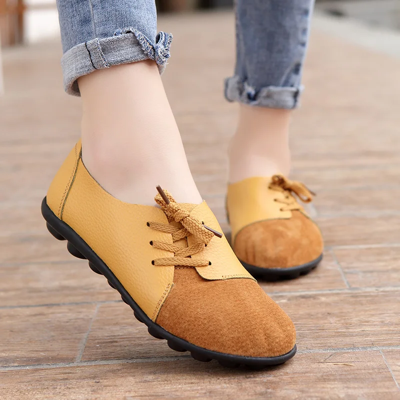 

women's shoes 2022 New spring women Leather Shoes Loafers Ballet Flats Moccasins Ladies Shoes Slip on Sneakers Ballerina Shoes