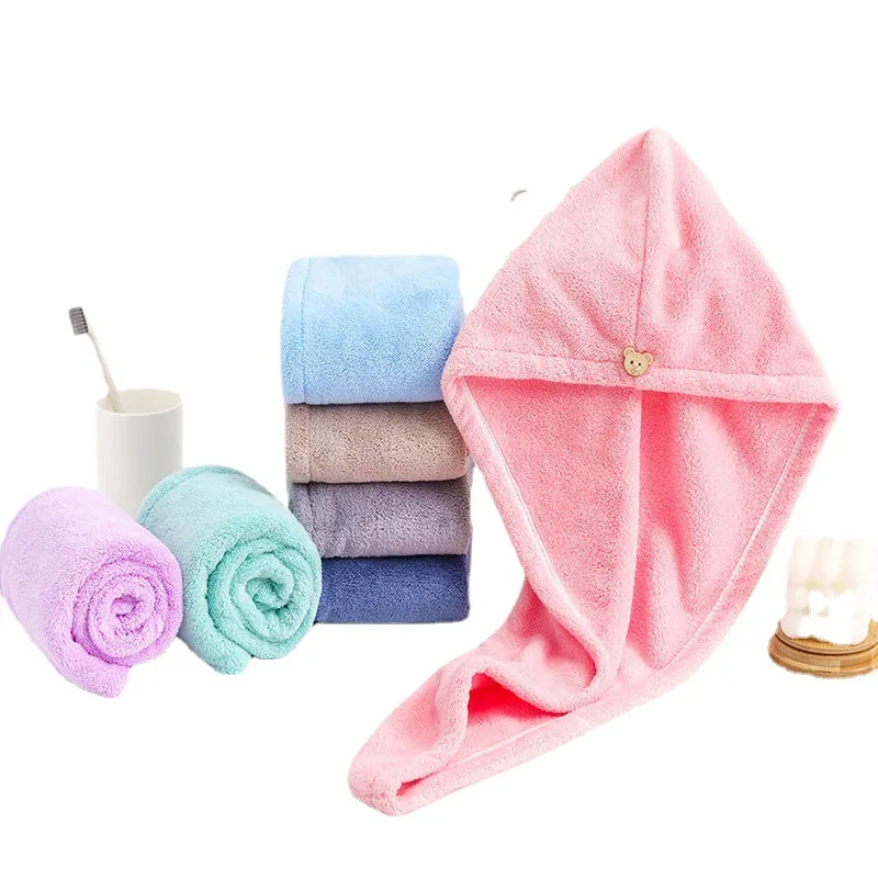 

Hair Drying Hat Quick-dry Hair Towel Cap Hat Bath Hat Microfiber Towel Cap Super Absorption Turban Hair Dry Cap