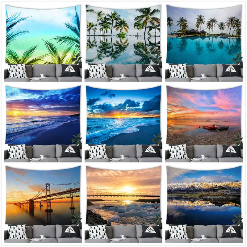 

Landscape Tapestry Wall Hanging Landscape Printing Decor Tapestry Landscape Home Room Decoration Background Wall Decor
