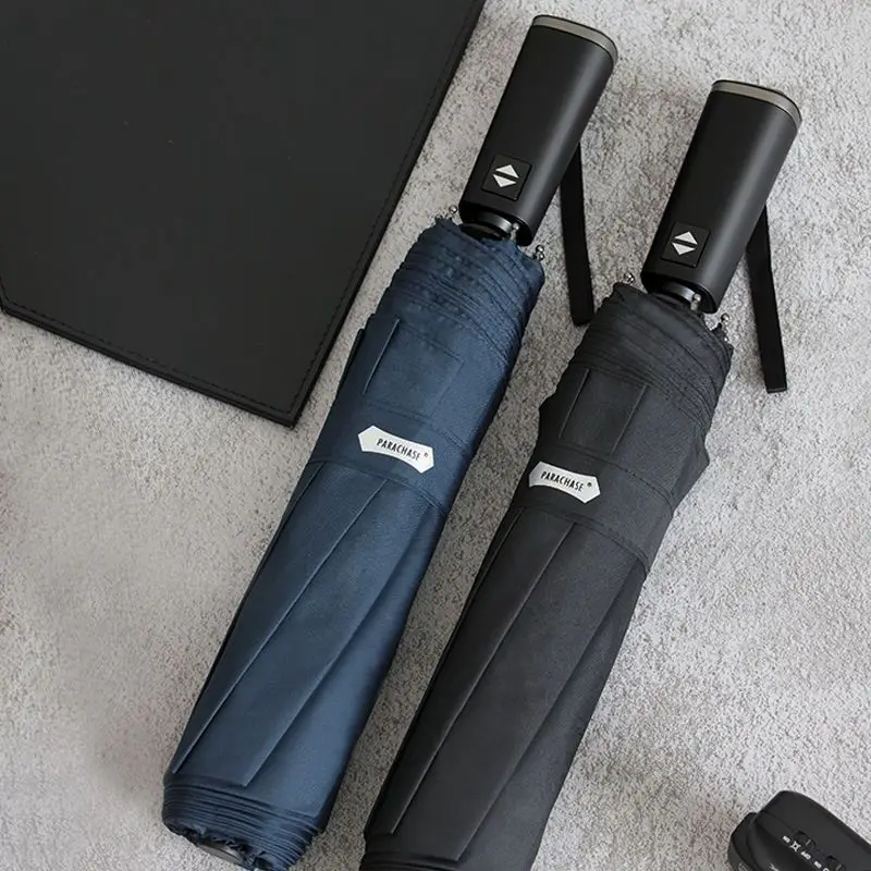 

Большой зонт для мужчин, 135 см, роскошный автоматический зонт от дождя и солнца, Ветрозащитный складной большой зонт для гольфа, уличный зонт...