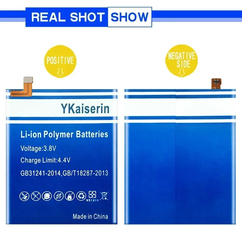 YKaiserin 4950mah Li3927T44P8h 726044 Аккумулятор для ZTE Axon 7 Mini 5 2-дюймовый аккумулятор + номер