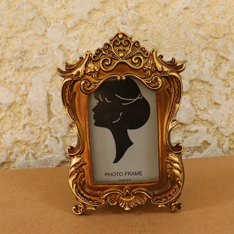 

Vintage Photo Frame European Golden Picture Frames Shadow Box Photo Display Wedding Festival Gift Handmade DIY Display