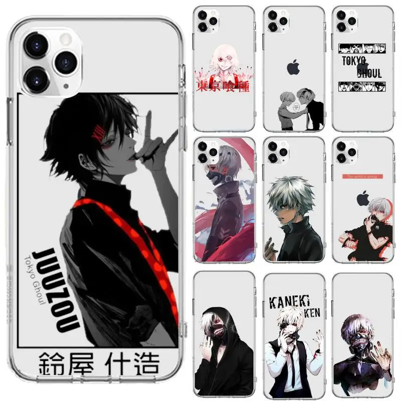 

Japan Anime Tokyo Ghoul Phone Case For iphone 13 12 11 8 7 plus mini x xs xr pro max Transparent soft