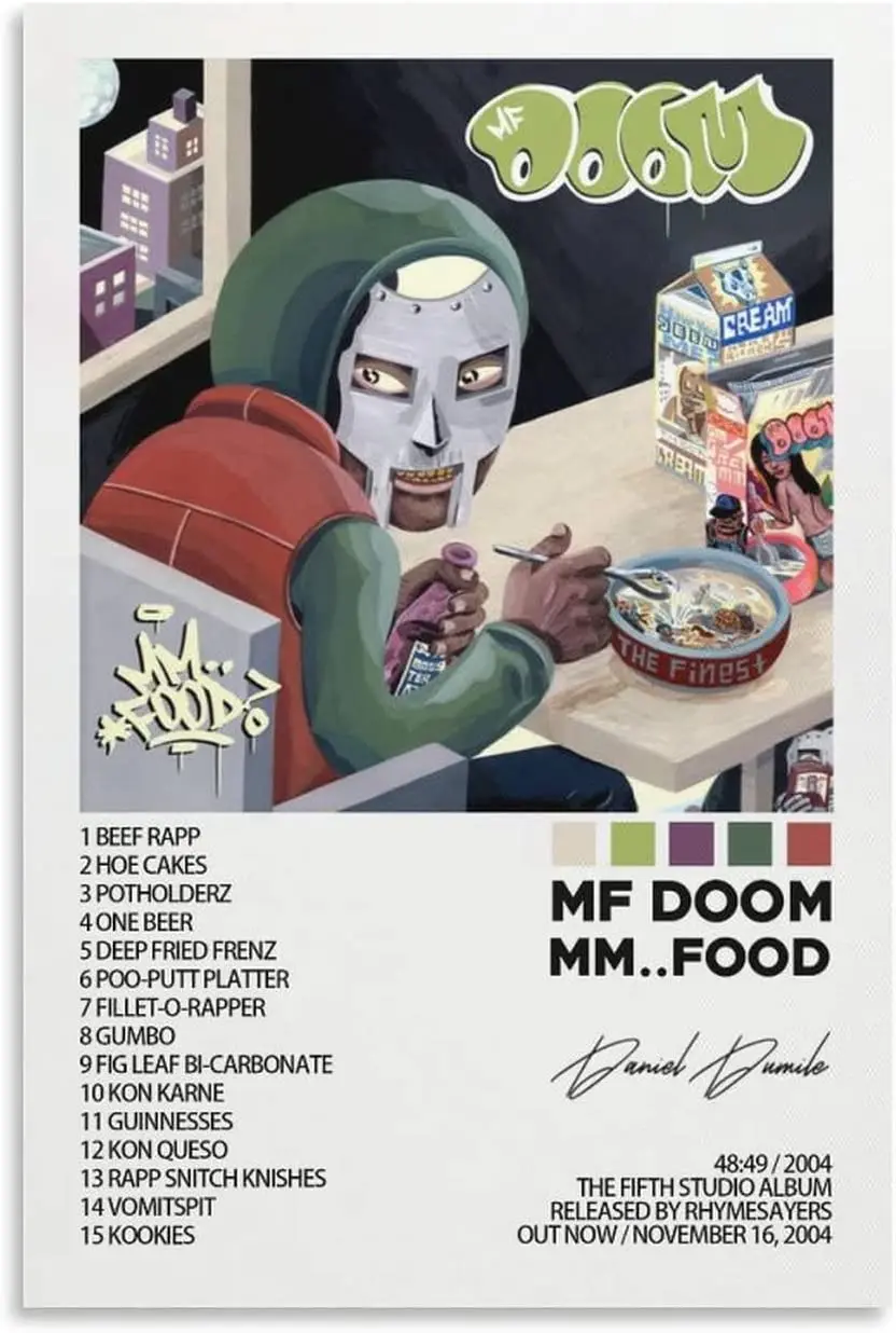

Фотоальбом Shuki Mf Doom мм с изображением еды, настенное украшение без рамки, ВИНТАЖНАЯ фотография детской комнаты