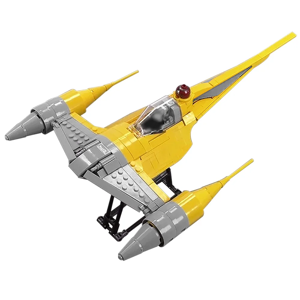 

Конструктор MOC Space Wars N-1 Fighter, набор строительных блоков для Naboo, боевой самолет, кирпичи, модели игрушек для детей, подарок на день рождения