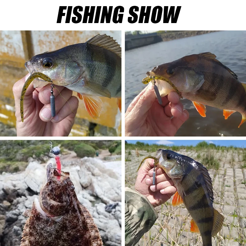 Суперконтинентальный медленно тонущийTrout Worm Мягкие приманки Искусственные