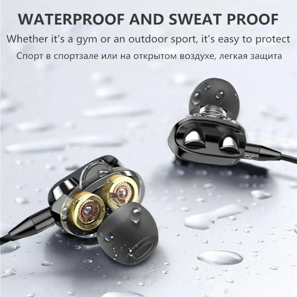 Проводные Hi-Fi наушники OLAF 3 5 мм четырехъядерные спортивные с двойным драйвером