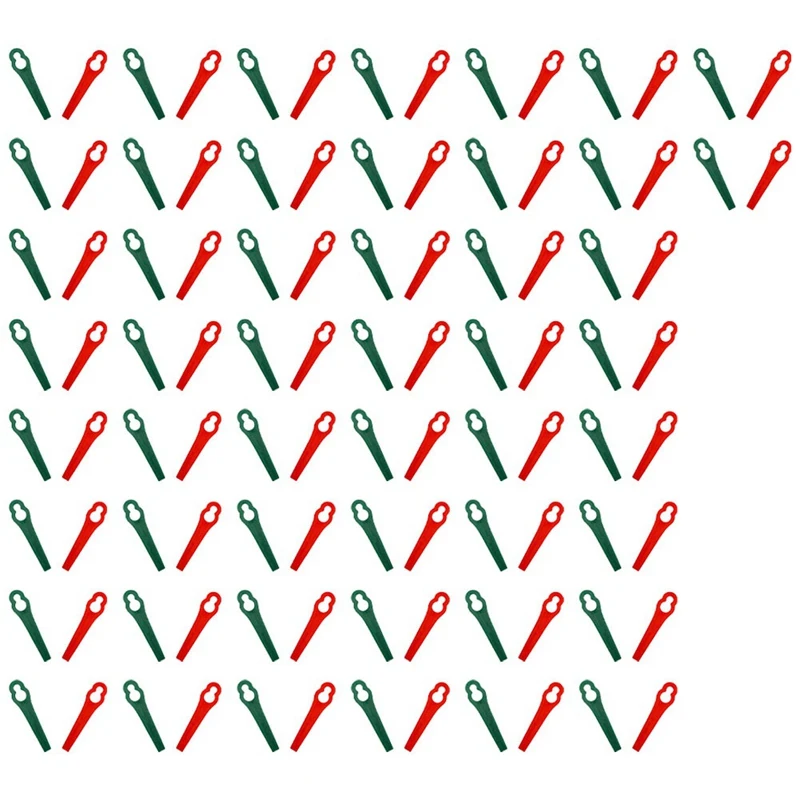 

1Set Plastic Lawn Mower Blade Shape L83 Plastic Trimmer Red&Green For Cordless Lawn Mower