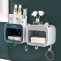 bathroom soap box shelf toilet drain suction cup wall mounted case creative punch free household storage plate holder cleaner