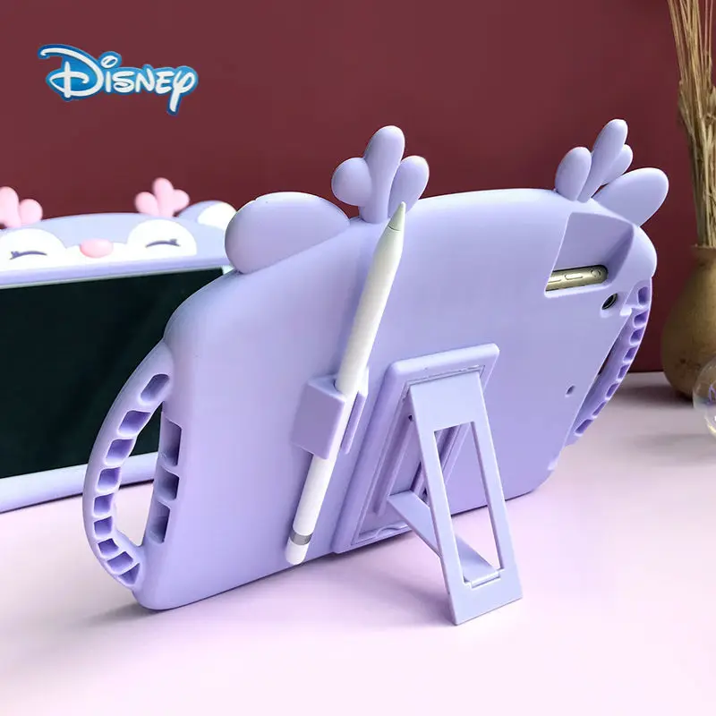 

Kawaii Tablet Case with Pen Holder for IPad 10.2 8th 7th Pro 9.7 2020 2018 2017 Air 1 2 3 4 Mini 5 6 Cartoon Stand Soft Cover