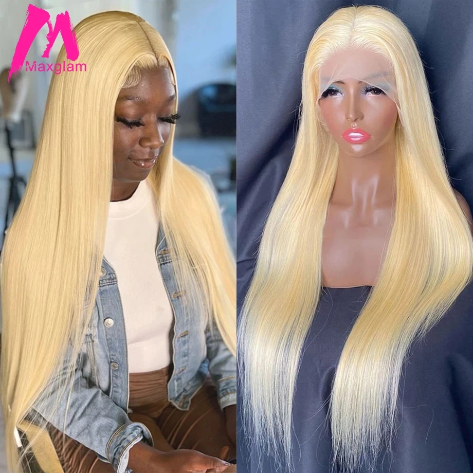 613 Blonde Lace Front Human Hair Wigs 4x4 Closure Wig 13x4 Straight Hd Frontal Wig Full 30 Inch Pre Plucked For Black Women