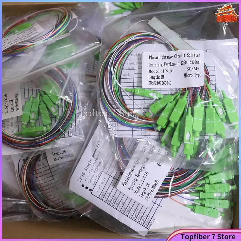 Najtaniej 10 Sztuk 1X16 SC APC PLC Splitter 0.9mm światłowód Mini Stalowa Rurka Typ 1x16 Fibre Opitc Splitter Micro-zamknięty Splitter