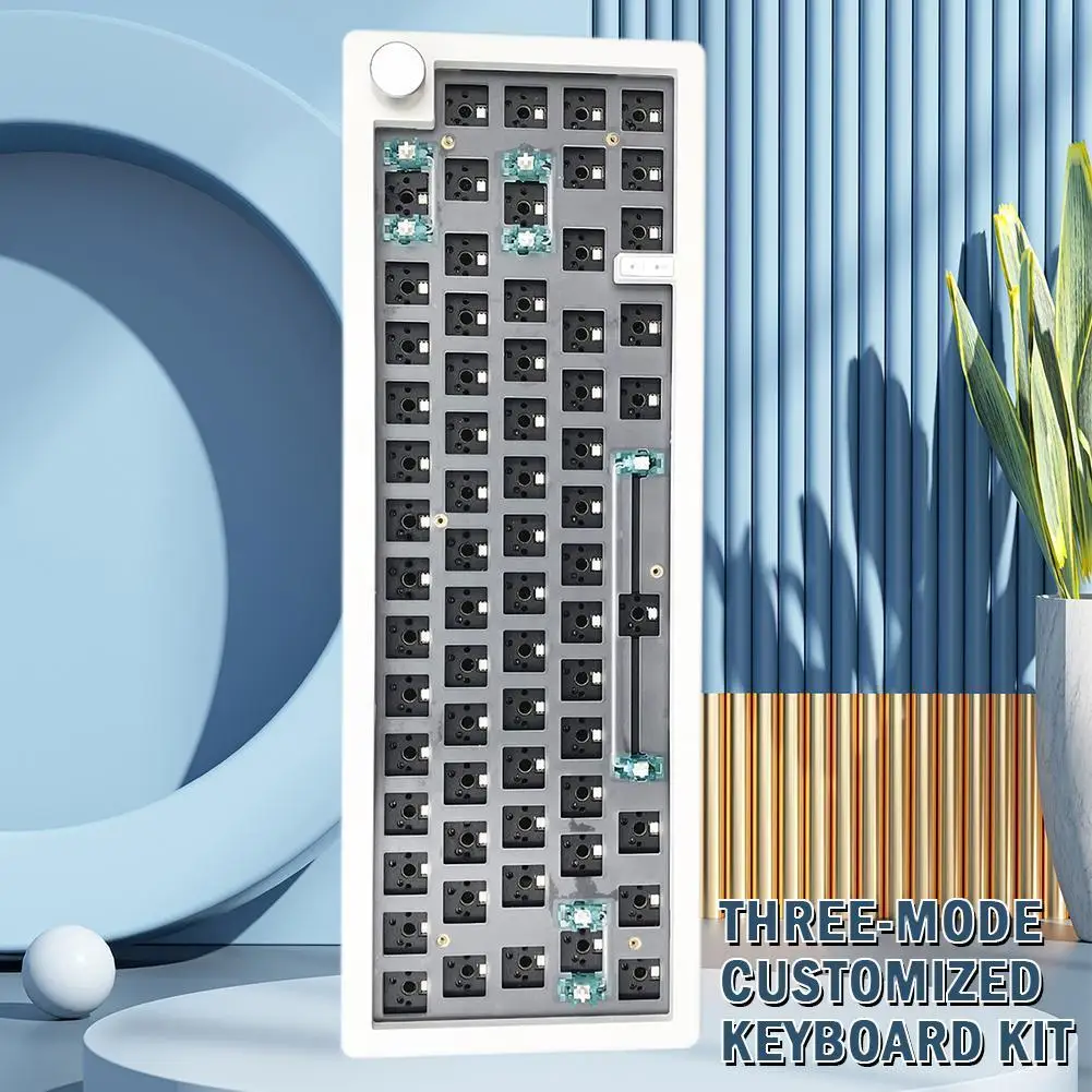 

Набор для клавиатуры GMK67, "сделай сам", механическая клавиатура с ручкой, 3 режима, RGB подсветка, поддержка горячей замены, 1 шт.