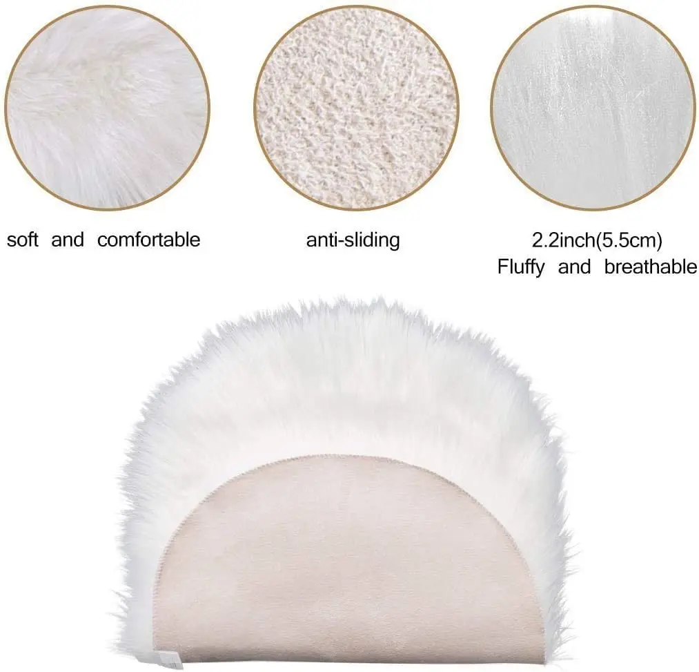 plush soft sheepskin carpets for living room decoration fur rugs bedroom bedside floor mat white pink oval imitation wool rug free global shipping