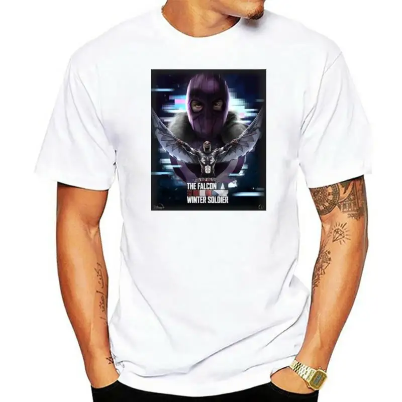 

Черная футболка с принтом Falcon And Winter Soldier, Размеры S 3Xl