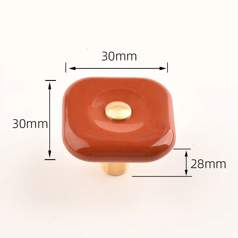 

TENCHTWO Квадратные ручки для шкафов из латуни с агатом