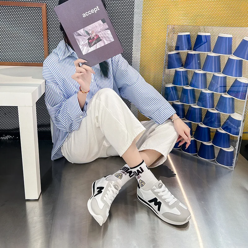 Summer Retro White Women's Casual Sports Shoes Breathable Womens Casual Shoes Comfortable Women Sneakers zapatillas informales