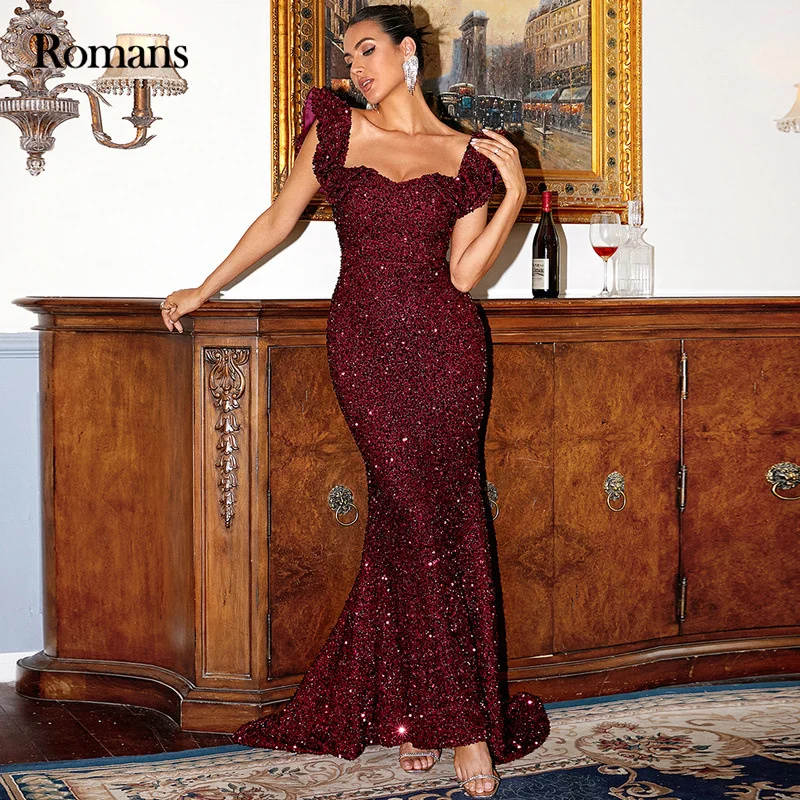 

Женское блестящее платье с квадратным вырезом