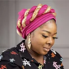 Тюрбан, новая ткань с бронзовым покрытием, массивная плетеная шапка, мусульманская шапка, Африканский токский халат, Пакистанская шапка, женские шапки