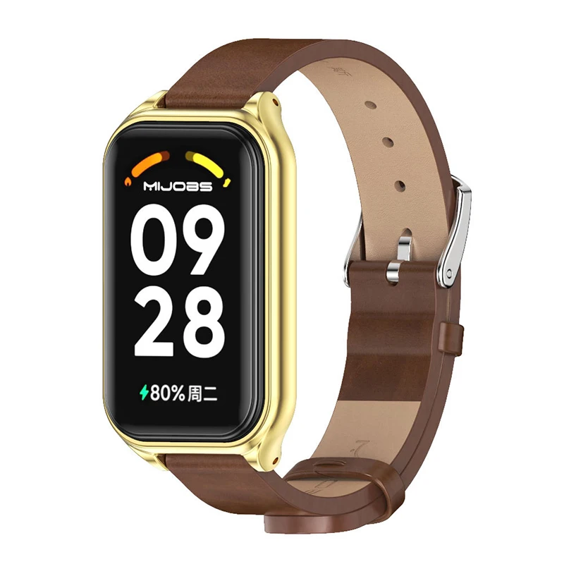 

UTHAI Leather Suitable For Red Rice Redmi Bracelet 2 Wrist Strap Accessories Alpine Nylon Microfiber Leather Strap M30