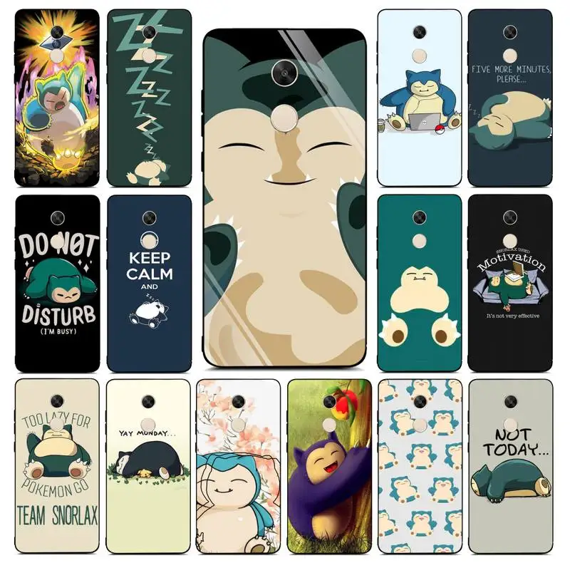 

BANDAI Pokemon Snorlax Phone Case for Redmi Note 8 7 9 4 6 pro max T X 5A 3 10 lite pro