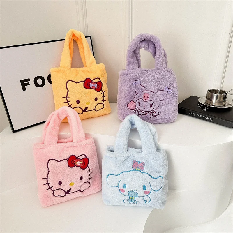 Сумка Hello Kitty Cinnamoroll Kuromi My Melody Plus милая мультяшная вышивка большая вместительная