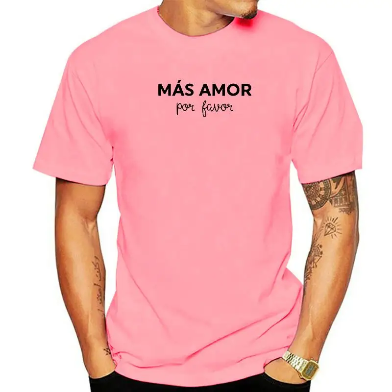 

Women T Shirt Mas Amor Por Favor Letter Print Tshirt Women Short Sleeve O Neck Loose T-shirt Ladies Causal Tee Shirt Tops