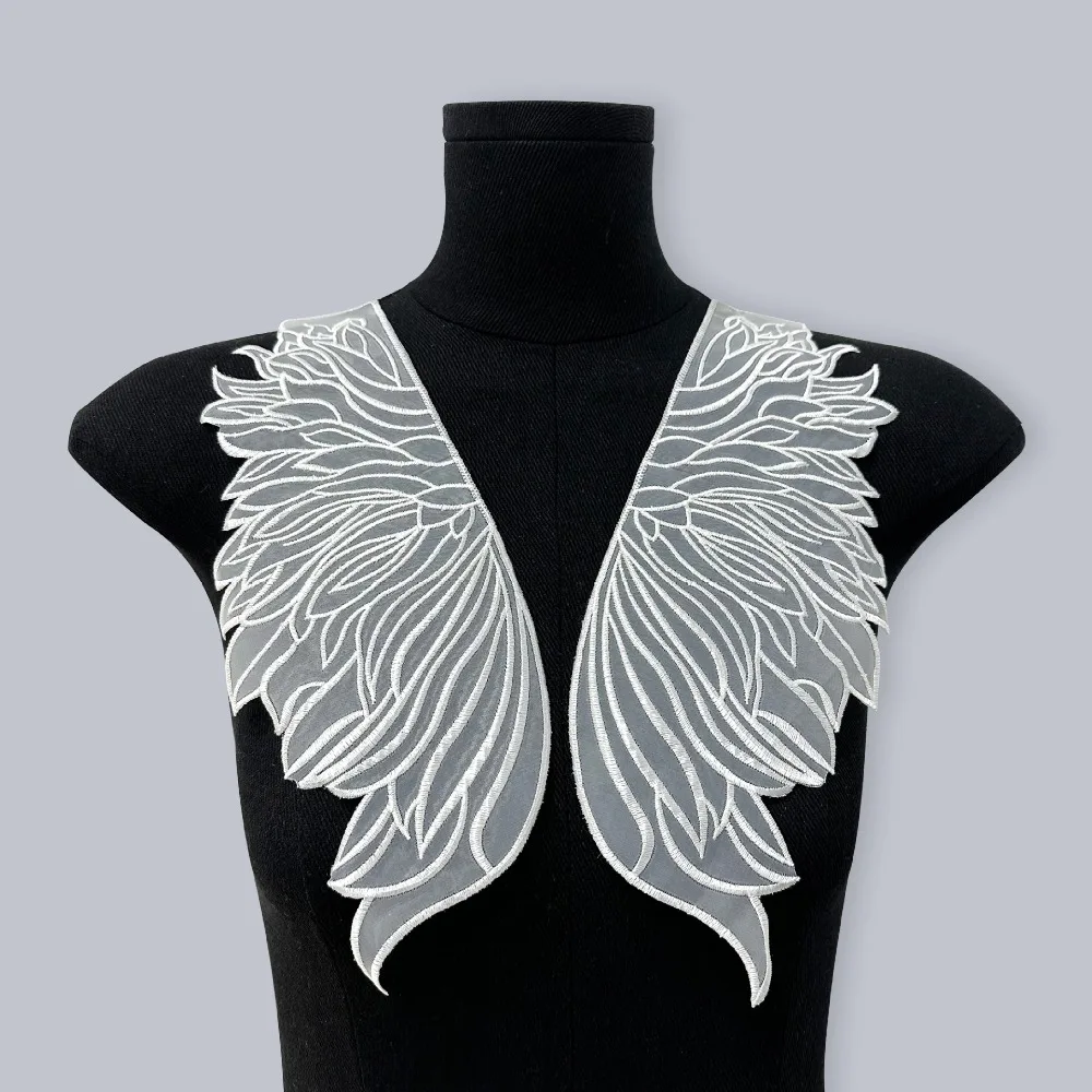 Женская Рубашка Из Органзы С Кружевным Воротником И Вышивкой Двухслойная