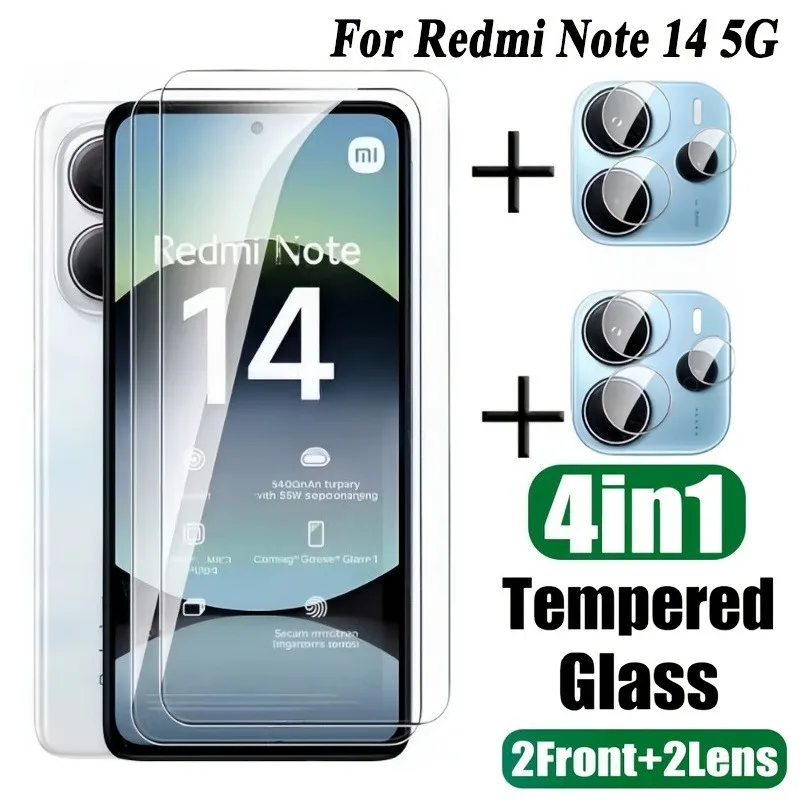 Фото 2 шт. Защитная пленка для экрана с защитой объектива камеры для Redmi Note 14 13 Pro Plus 12 11 Pro 10 Pro Max Glass №1