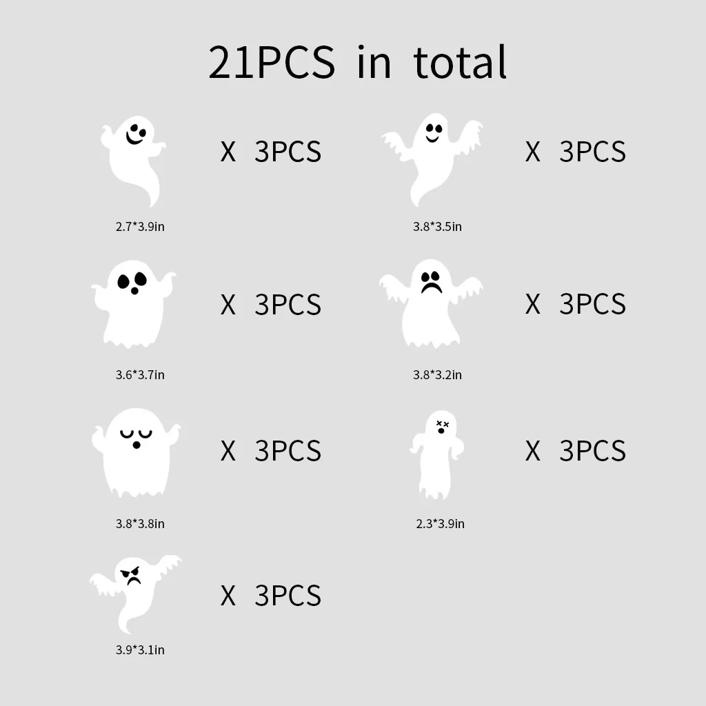 

MOONBIFFY набор наклеек на Хэллоуин 3D