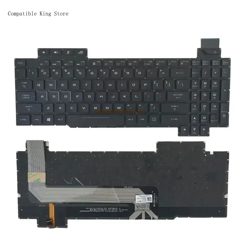 Фото Новая клавиатура L+New для замены оригинальной для Asus ROG Strix GL503 GL503V GL503VD GL503VS GL503VM GL503GE Series с подсветкой, черная, US-раскладка №4