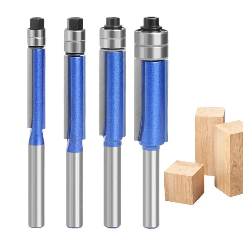 

Trim Router Bits 1/4 Shank Top Bearing Router Bit Sharp And Stable Woodworking Cutter Tool For Chamfering Trimming Cutting