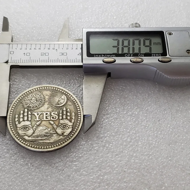 Yes/No Gothic Prediction Decision Coin All Seeing Eye Or Death Angel Nickel USA Morgan | Дом и сад